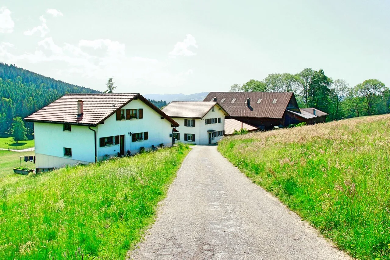 L'arrivée à notre ferme La Deute